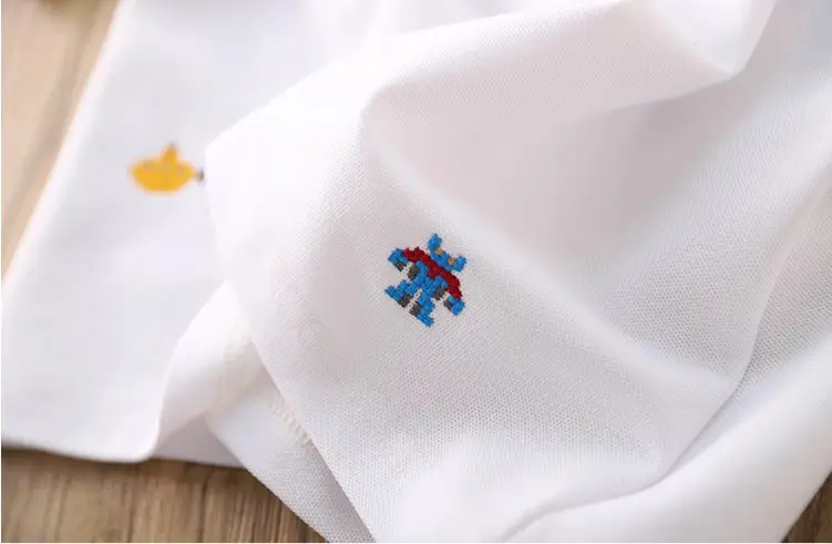 2025 Summer Boys Polo T-Shirt White Cotton — feature 8