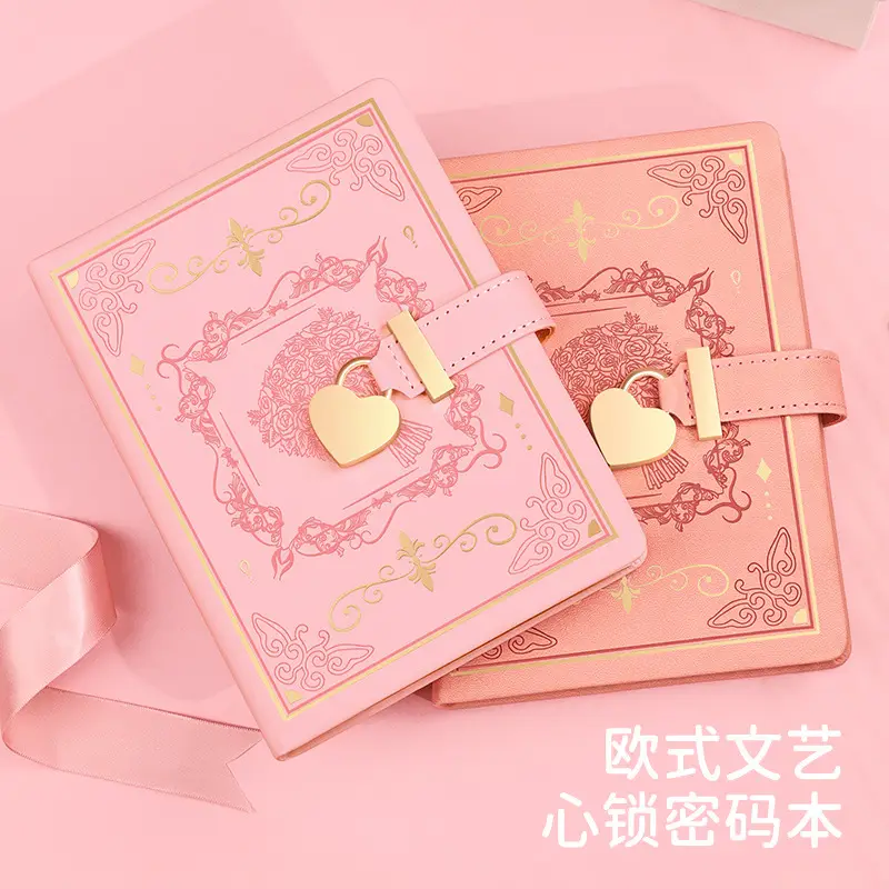 Heart-Shaped Combination Lock Diary Gift Notebook - Image 7