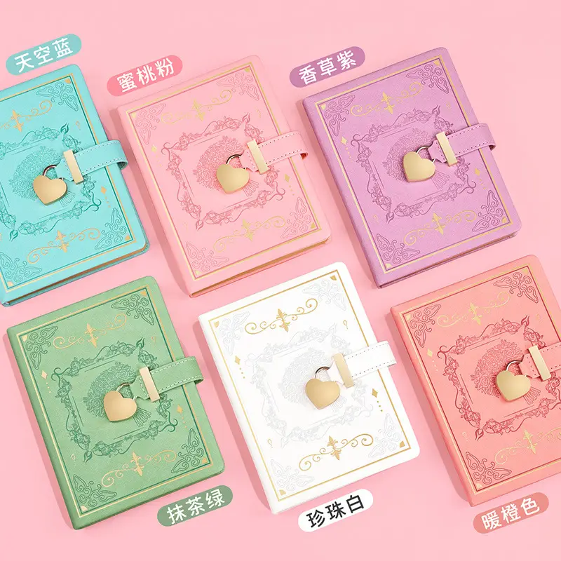 Heart-Shaped Combination Lock Diary Gift Notebook - Image 9