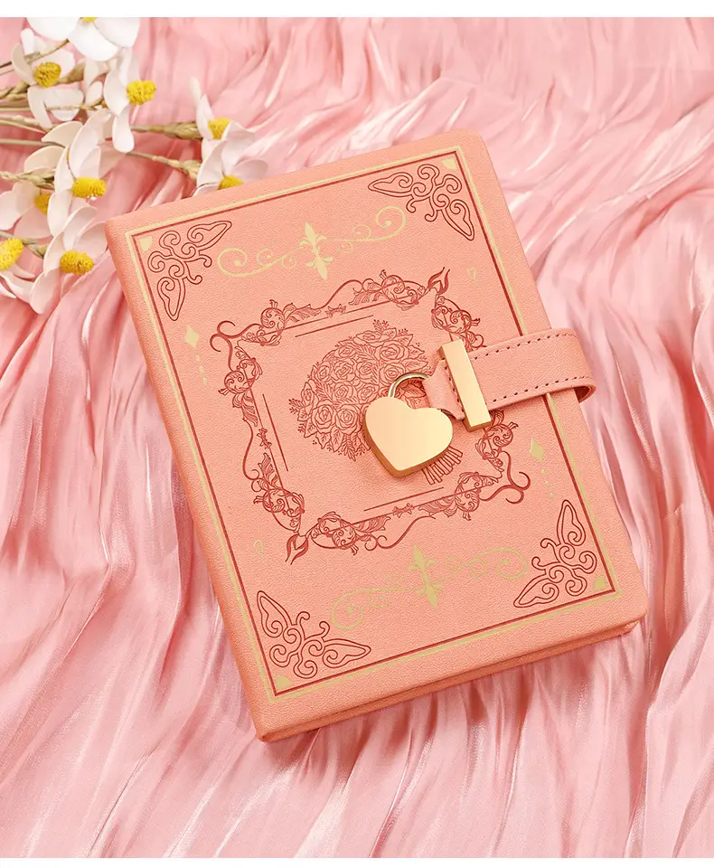 Heart-Shaped Combination Lock Diary Gift Notebook — feature 16
