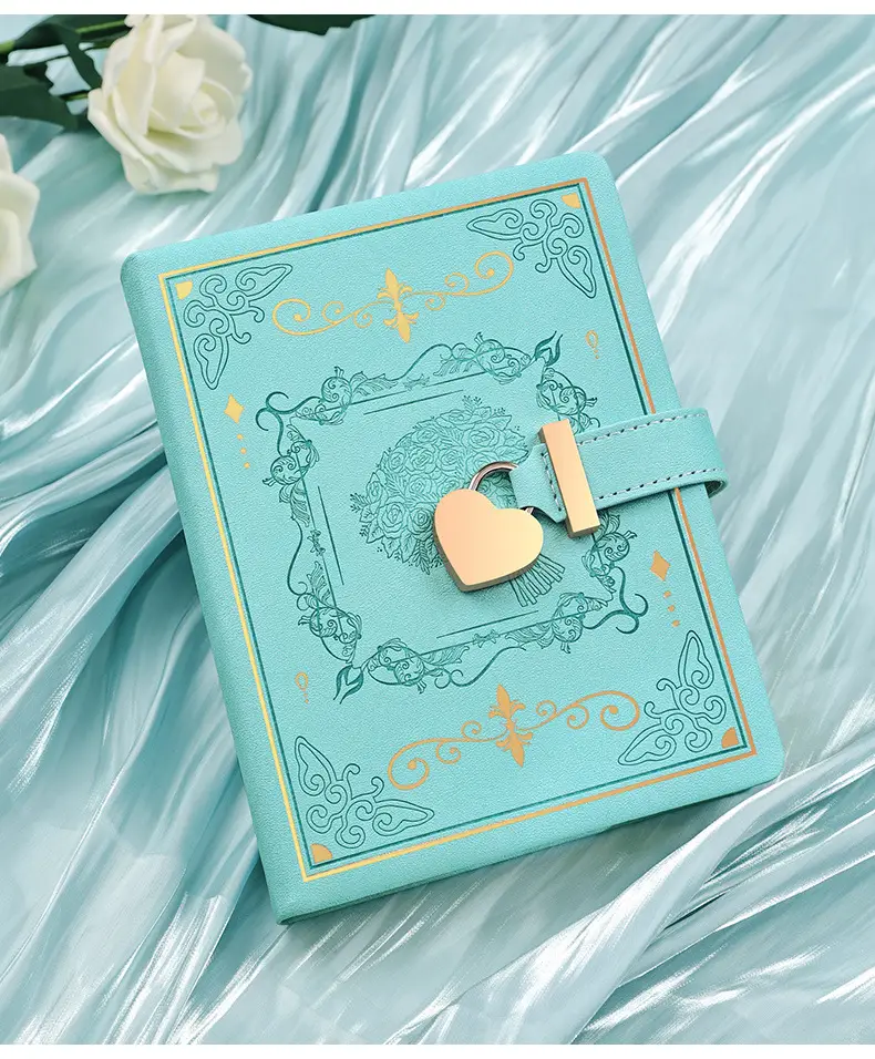 Heart-Shaped Combination Lock Diary Gift Notebook — feature 18