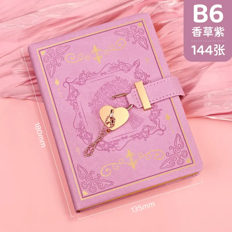 Heart-Shaped Combination Lock Diary Gift Notebook - Image 4