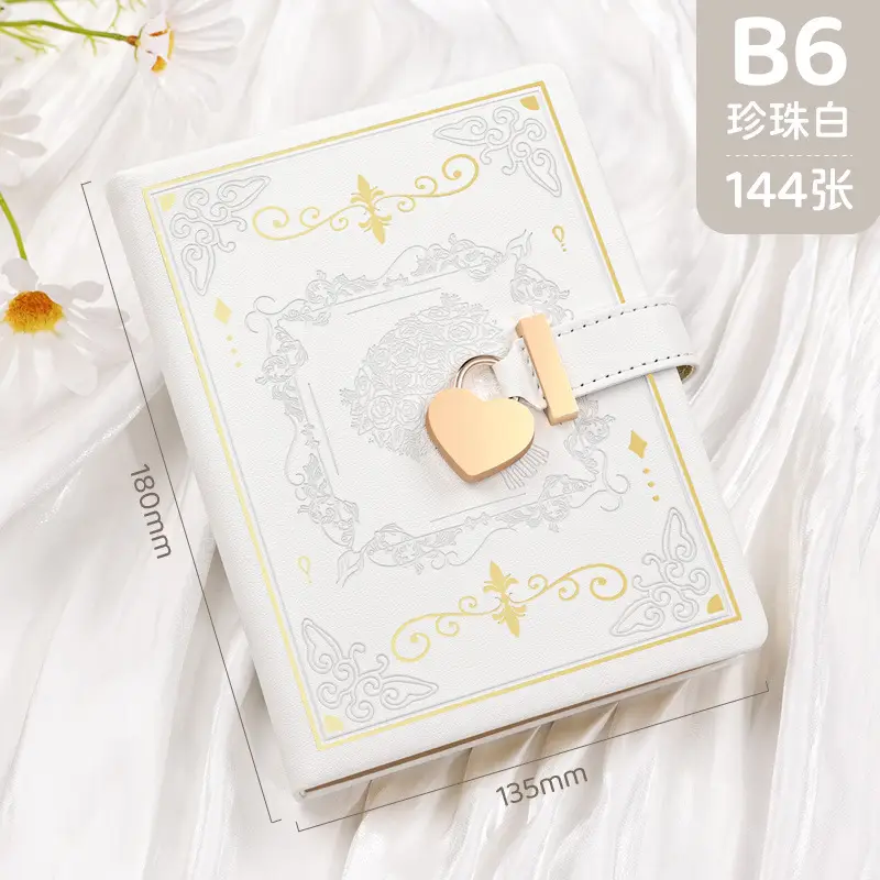 Heart-Shaped Combination Lock Diary Gift Notebook - Image 5