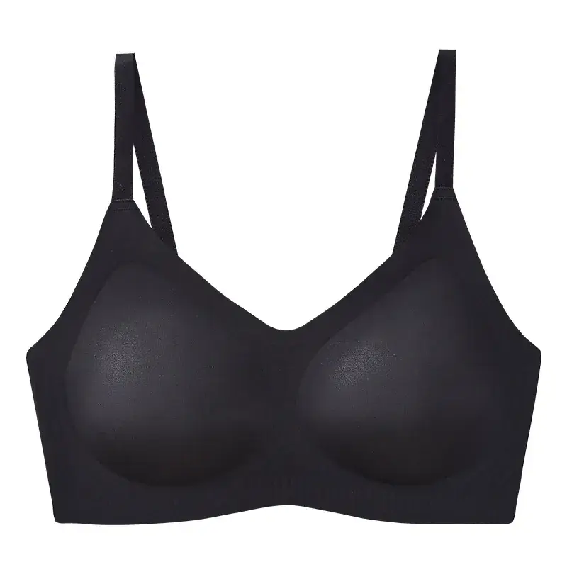 Black Seamless Soft Support Bra for Small Busts