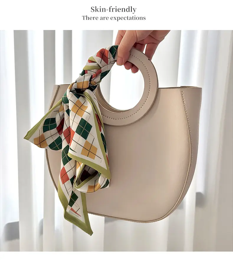 New Silk Scarf with Black White Pattern for Women — feature 6