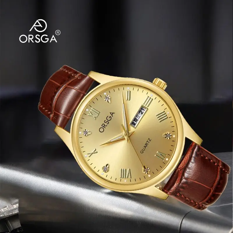 ORSGA Men's Quartz Watches with Double Calendar & Diamond Cover - Image 17