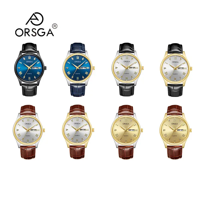 ORSGA Men's Quartz Watches with Double Calendar & Diamond Cover - Image 19