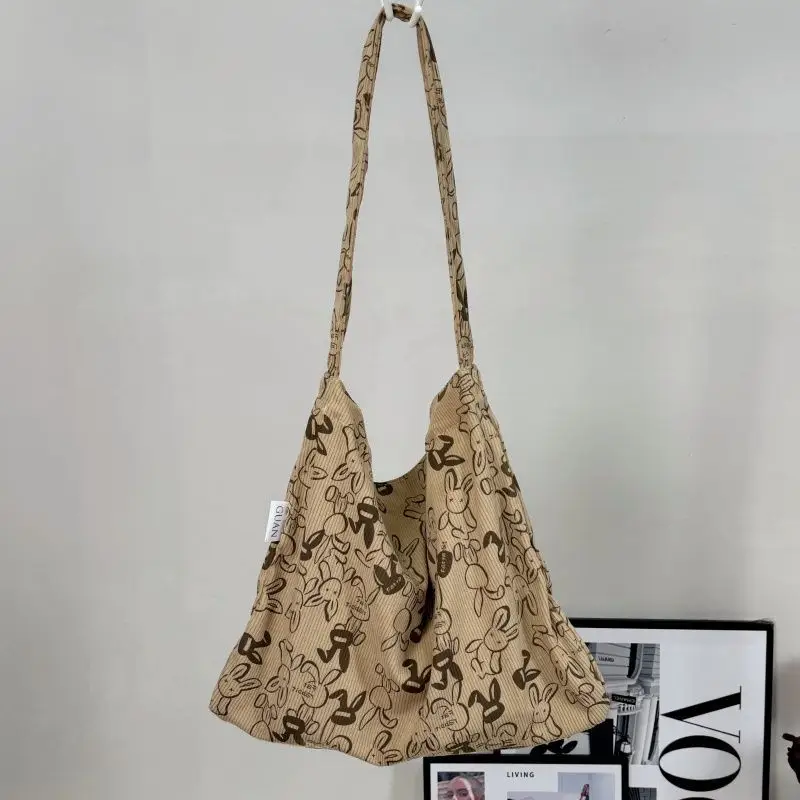 Vintage Floral Canvas Shoulder Bag Spring Summer New Fresh Girl Style Large Capacity Tote Bag - Image 11