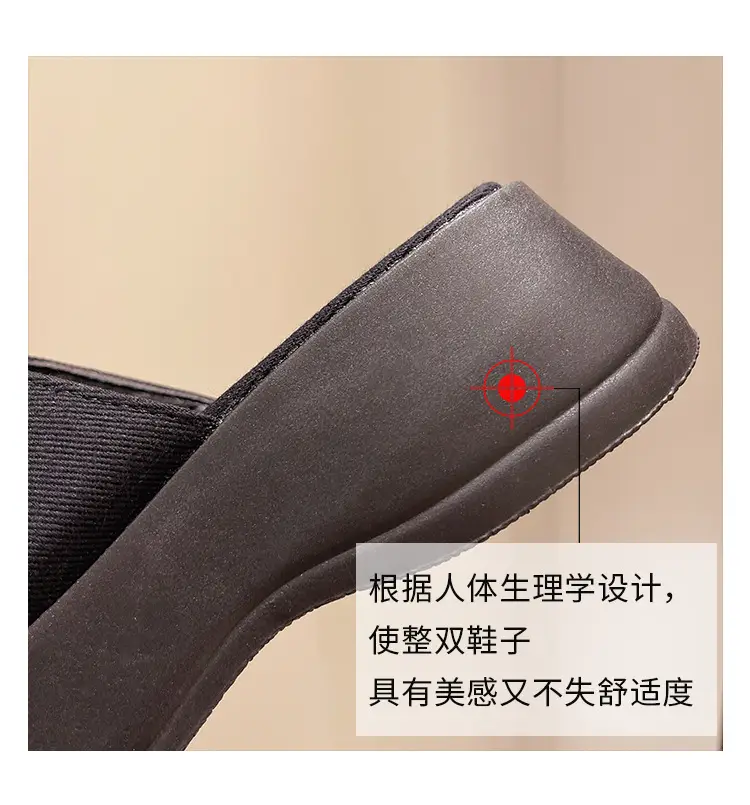 Women Black Thick Platform Sandals Summer — feature 13