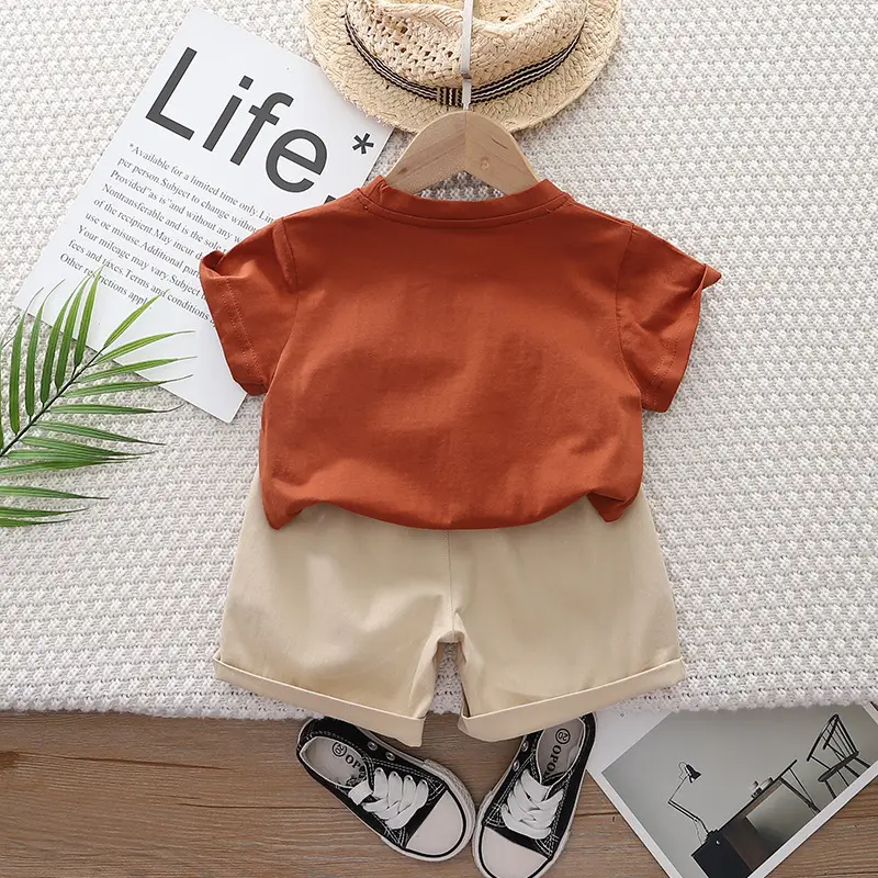 Boys Summer T-Shirt Shorts Set Small Cyber Print