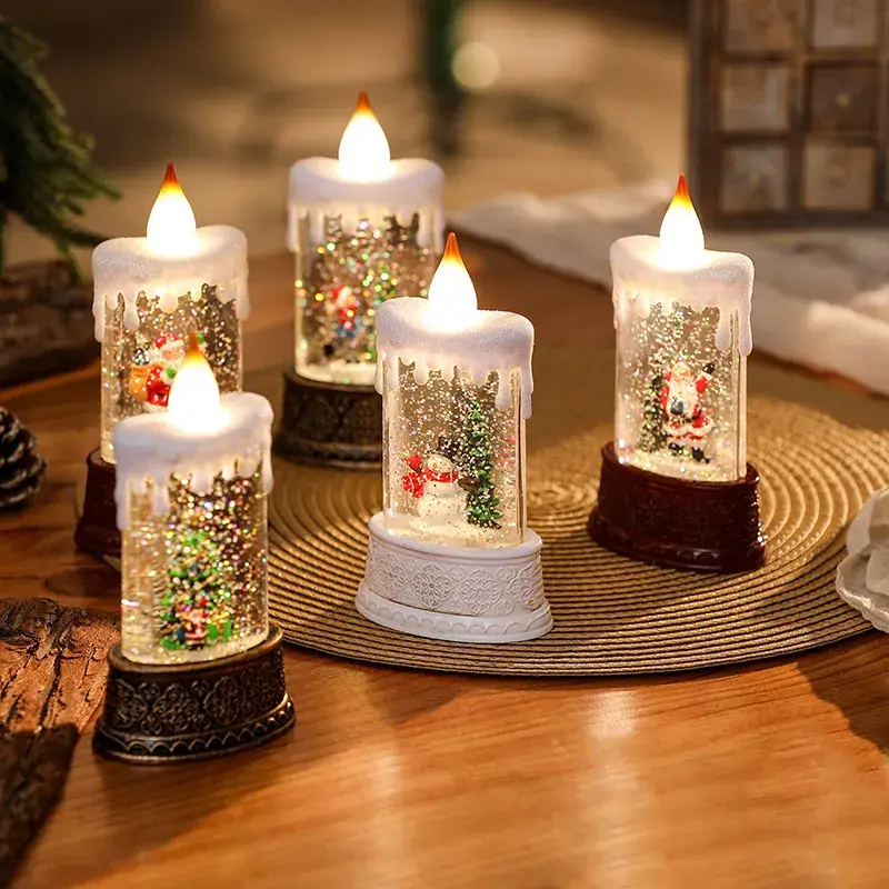 Christmas Water Candle Lamp with Santa Design - Image 6