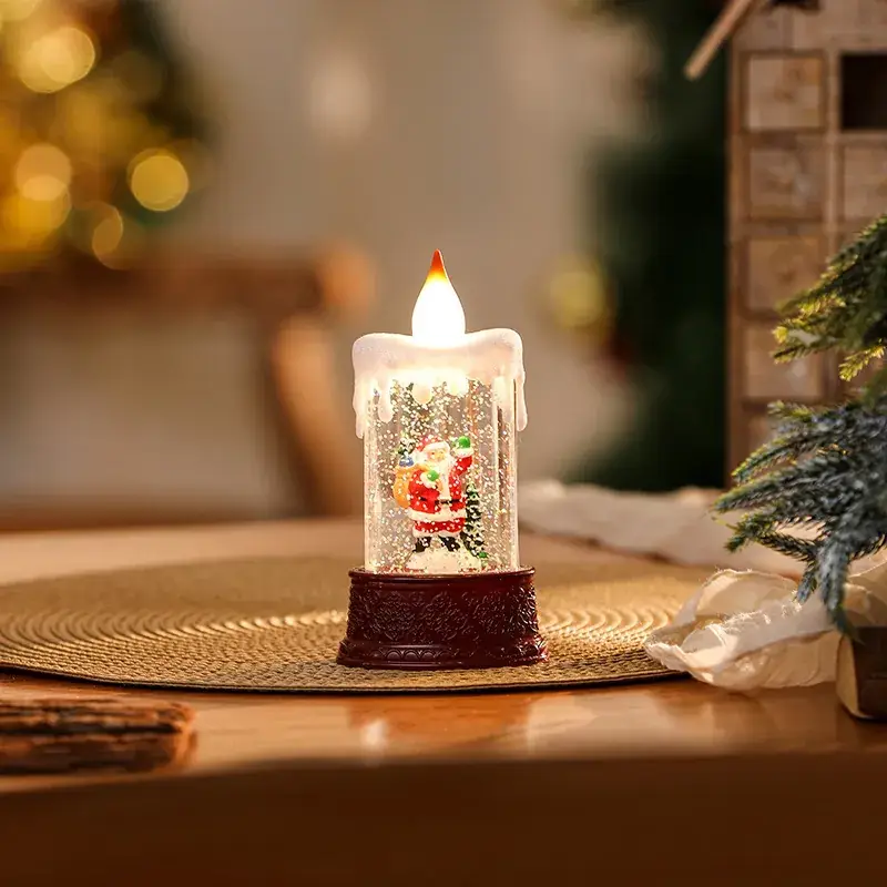 Christmas Water Candle Lamp with Santa Design — feature 6