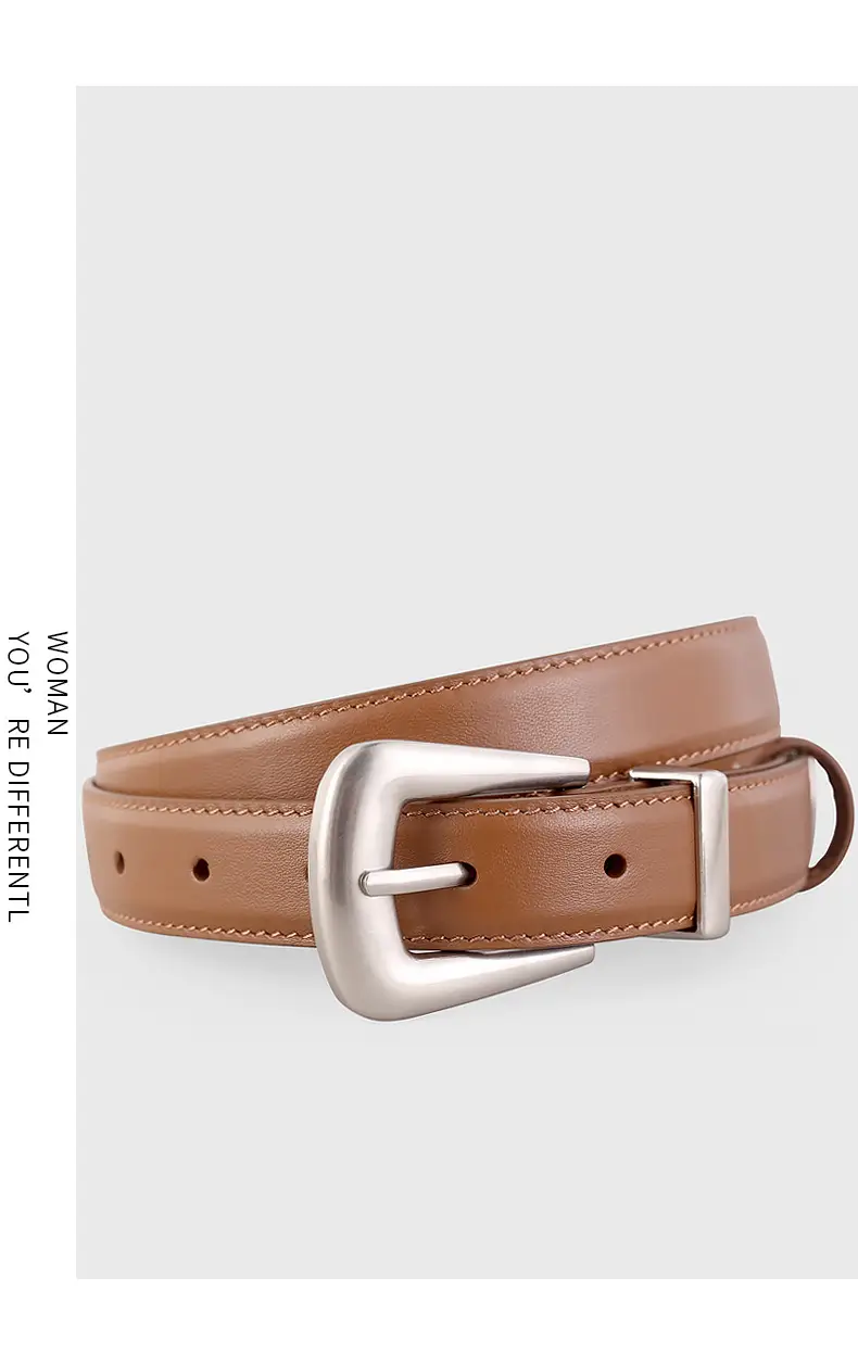 Black Leather Buckle Belt with Gold Plated Metal — feature 12