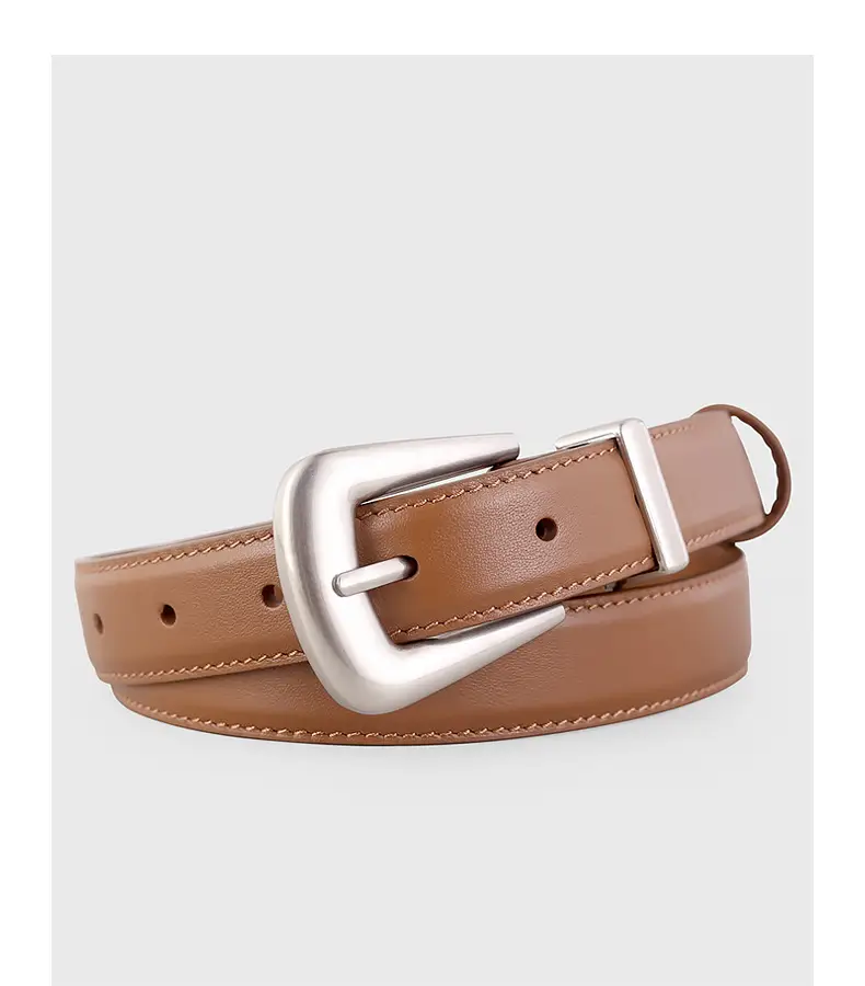 Black Leather Buckle Belt with Gold Plated Metal — feature 18