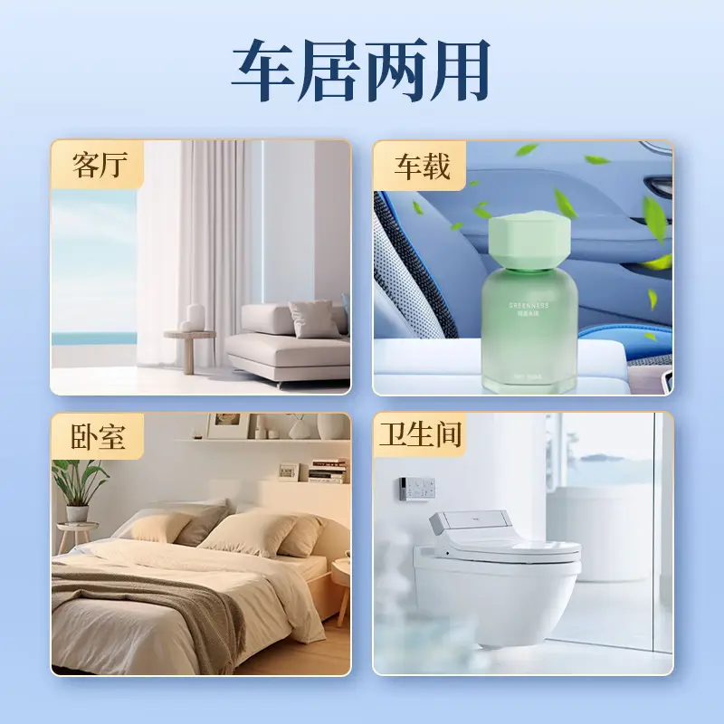 Car Aromatherapy 2024 New Blue Smoky Rain Car Perfume Premium Fragrance Lasting Fragrance Deodorant Light Fragrance Indoor