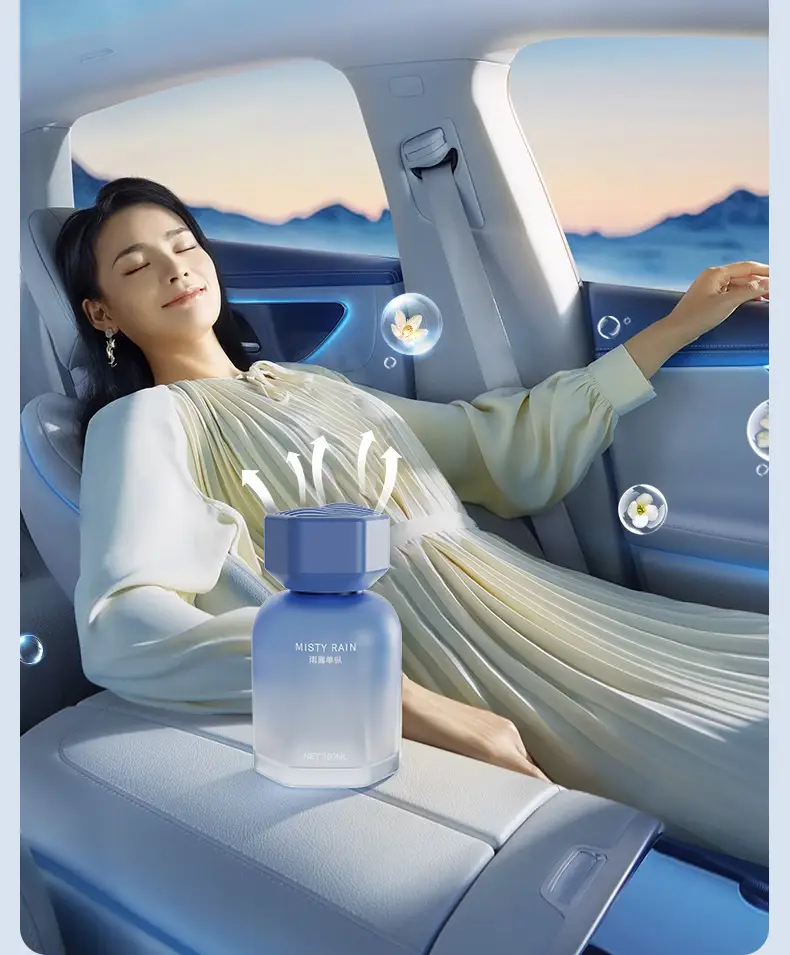 Car Aromatherapy 2024 New Blue Smoky Rain Car Perfume Premium Fragrance Lasting Fragrance Deodorant Light Fragrance Indoor — feature 6