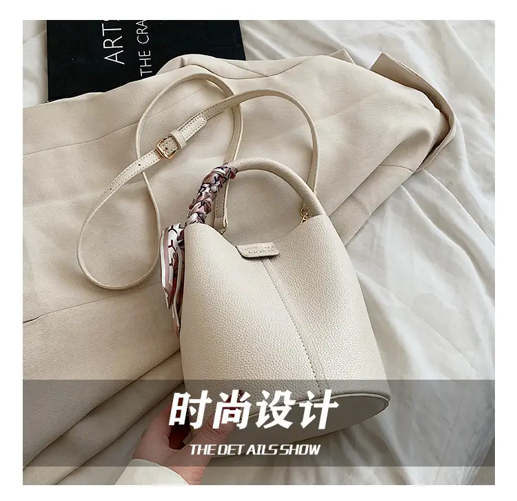 Pink Litchi Pattern Shoulder Bag with Crossbody Strap — feature 8
