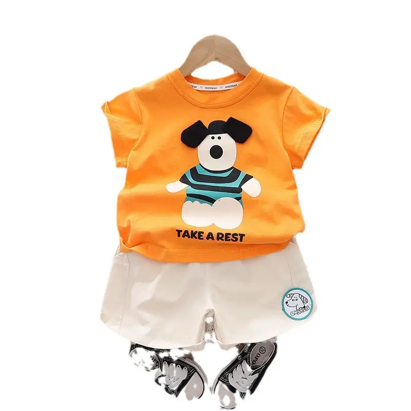 Boys Blue T-Shirt Shorts Set Summer 2024 - Image 5