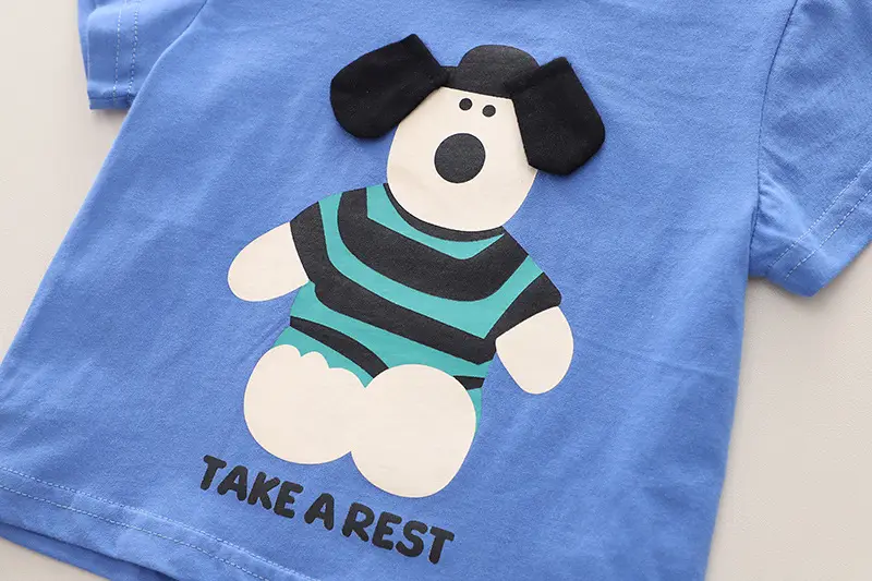 Boys Blue T-Shirt Shorts Set Summer 2024 — feature 6