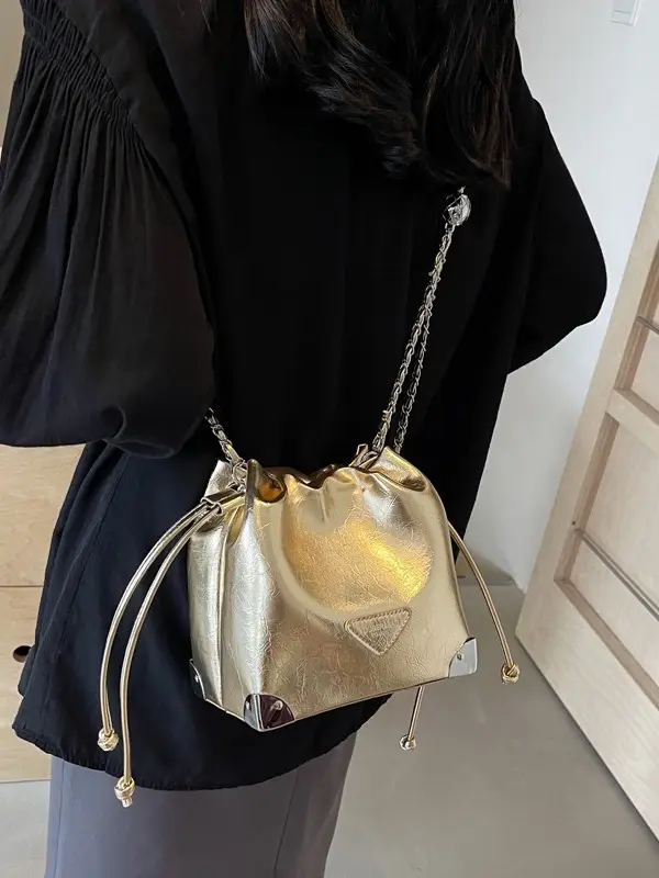 Silver Chain Bucket Bag for Women 2024 - Image 8