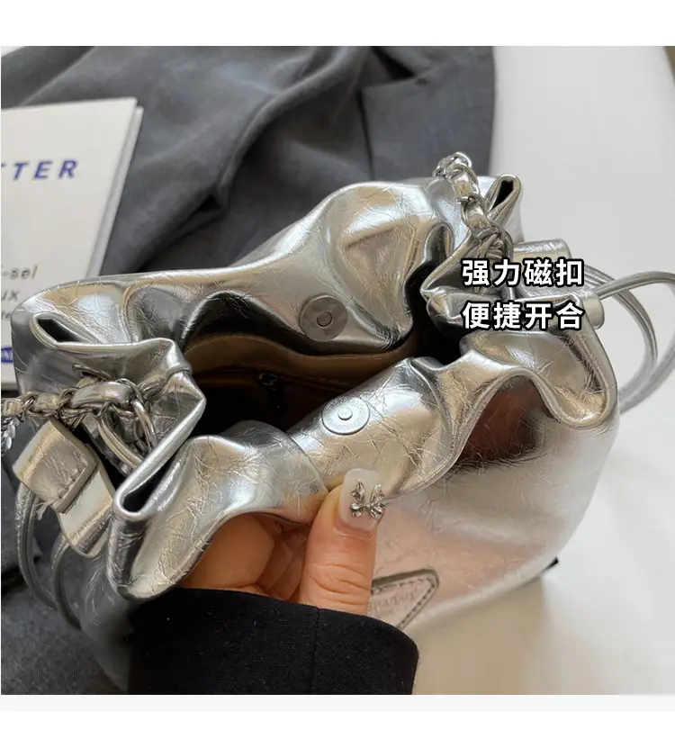 Silver Chain Bucket Bag for Women 2024 — feature 6