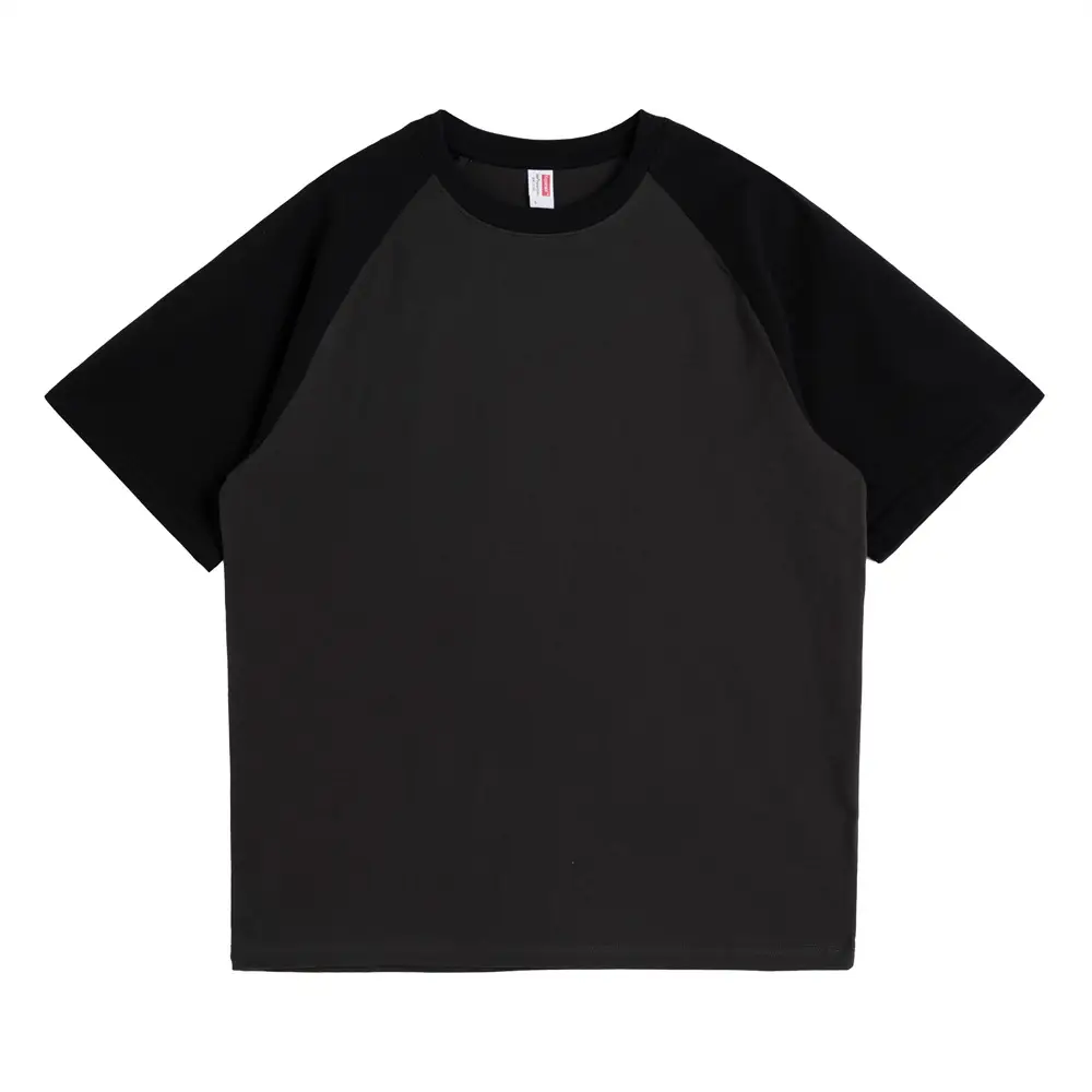 New Men Cotton Rag Shoulder T-Shirt White Pink - Image 2