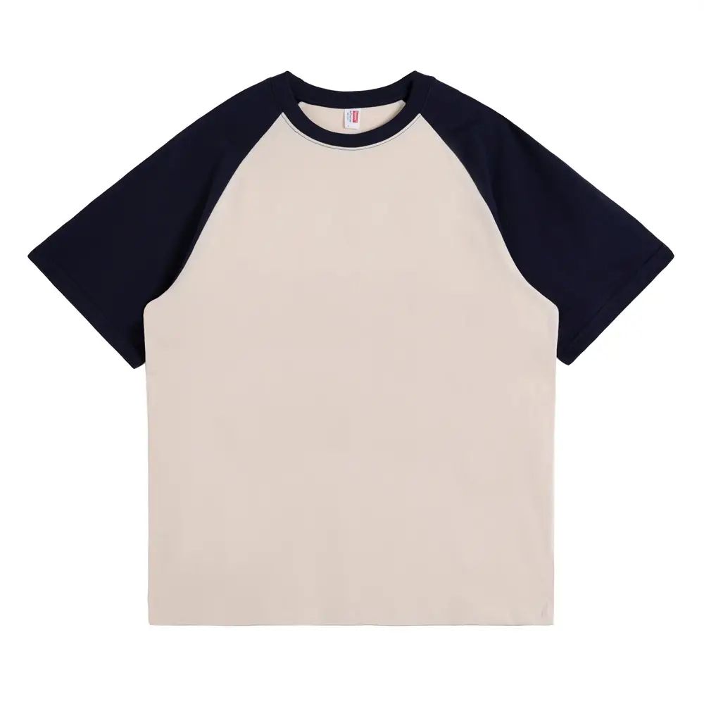 New Men Cotton Rag Shoulder T-Shirt White Pink - Image 4