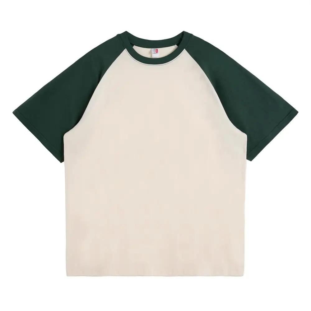 New Men Cotton Rag Shoulder T-Shirt White Pink - Image 6