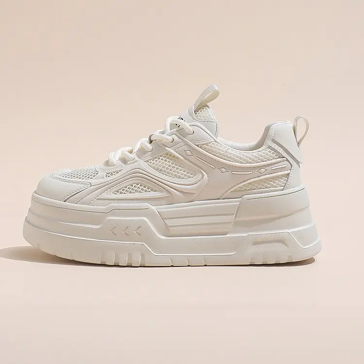 Women White Mesh Chunky Sneakers Small 2024 — feature 1
