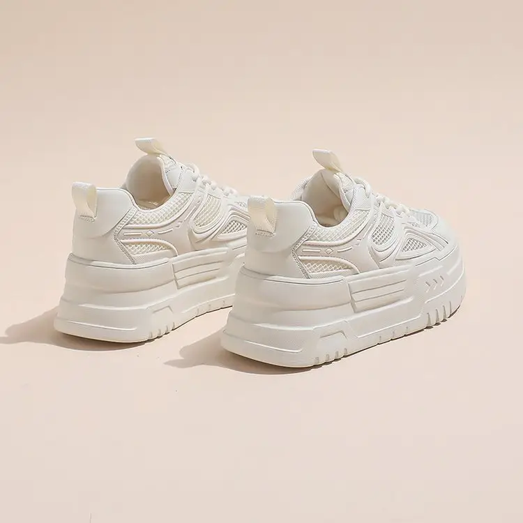 Women White Mesh Chunky Sneakers Small 2024 — feature 10