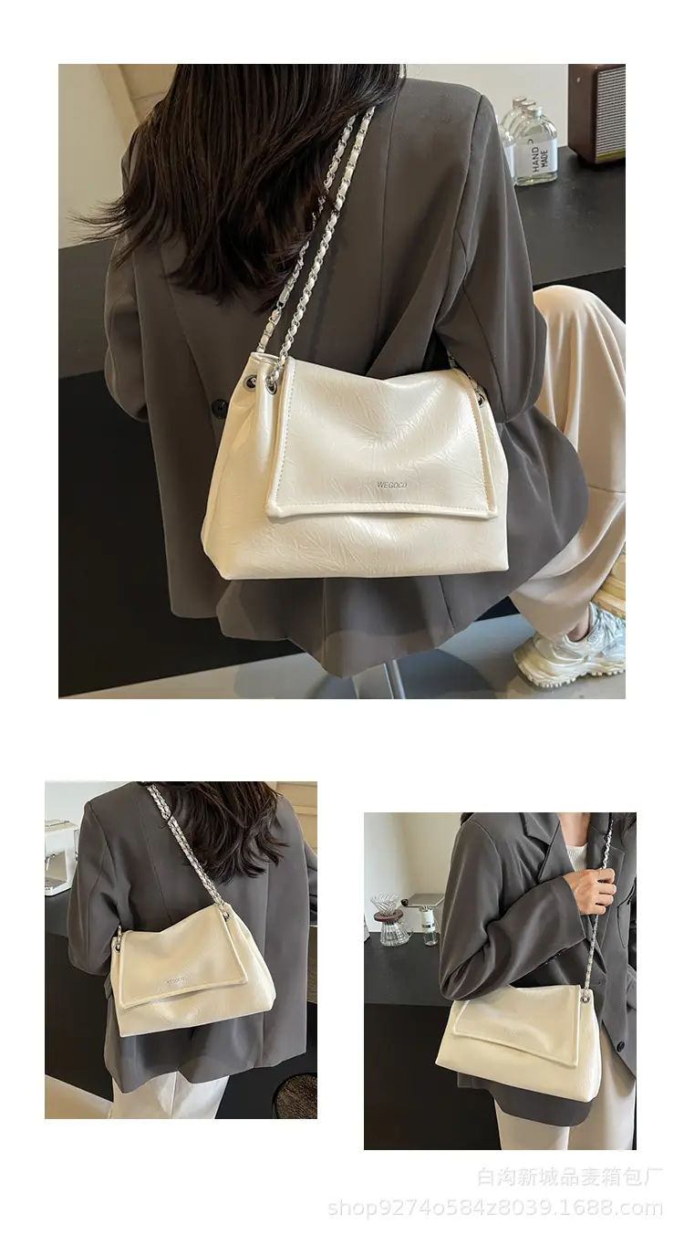 Women Chain Crossbody Bag Large Capacity Cream — feature 11