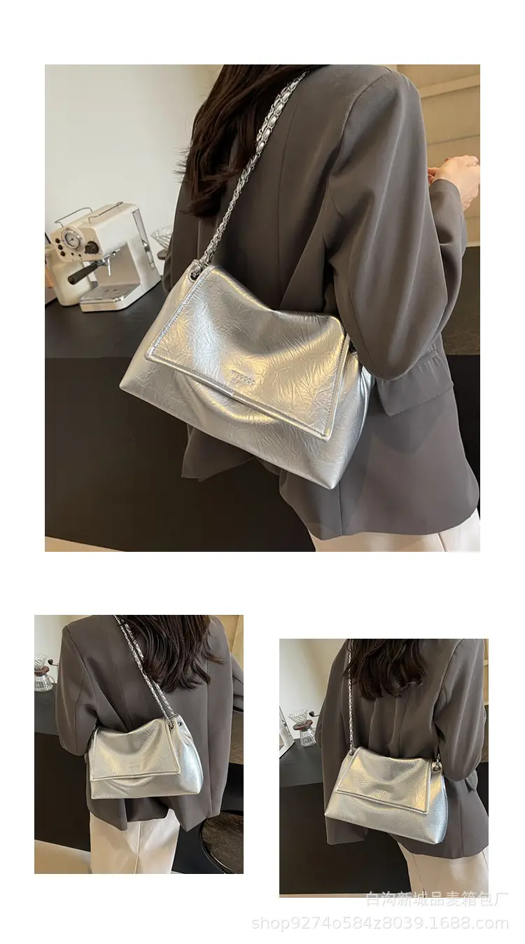 Women Chain Crossbody Bag Large Capacity Cream — feature 9