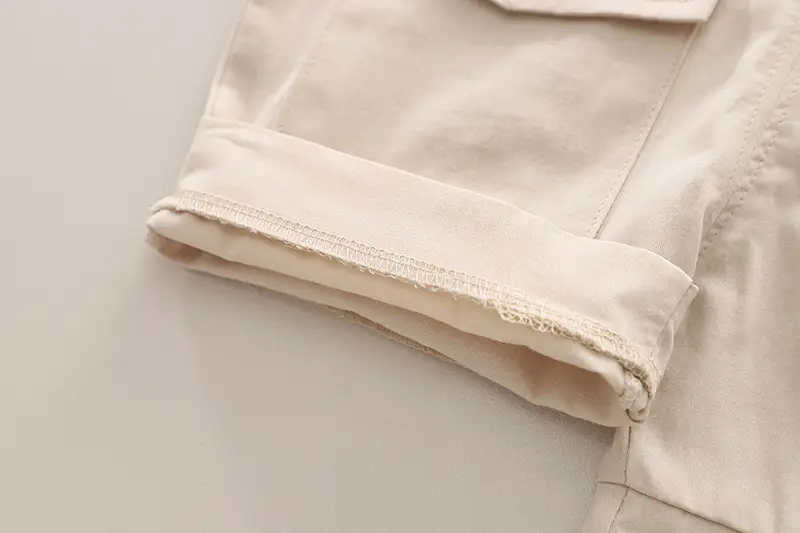 Children's 2-Piece Cotton T-Shirt Shorts Set Blue Beige Summer Casual β feature 13