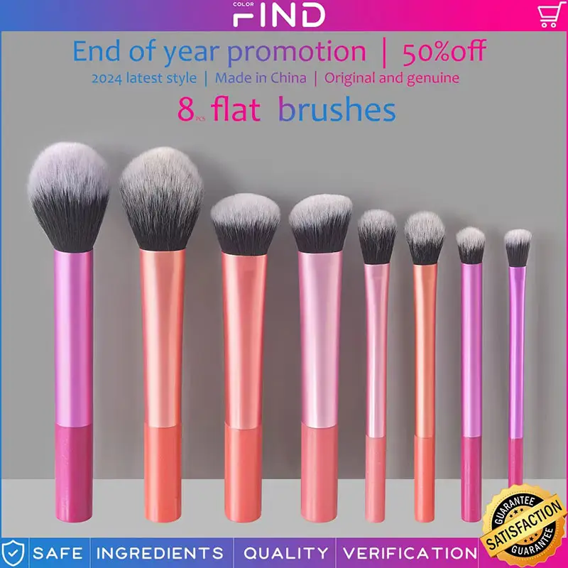 8-Piece Pink Makeup Brush Set for Flawless Makeup β feature 5