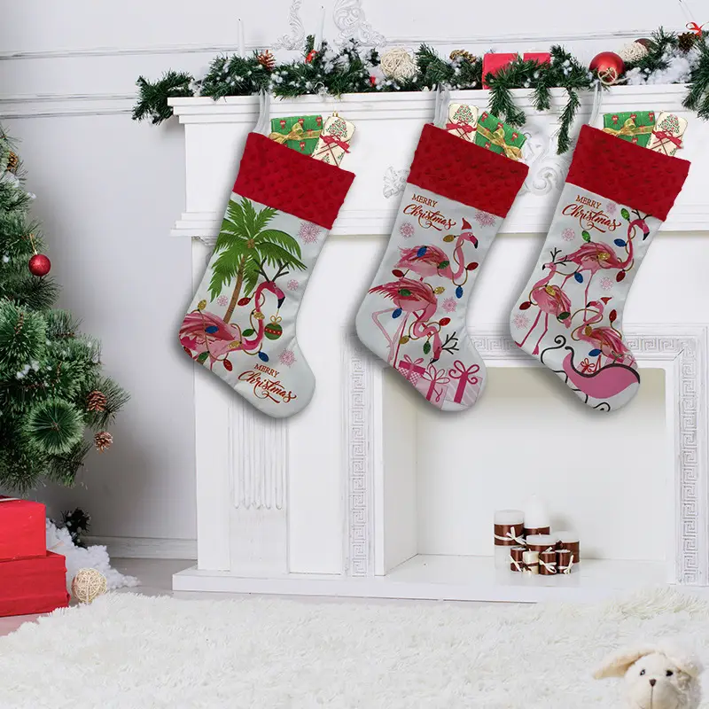 Christmas Stockings Set with Palm & Flower Design — feature 31