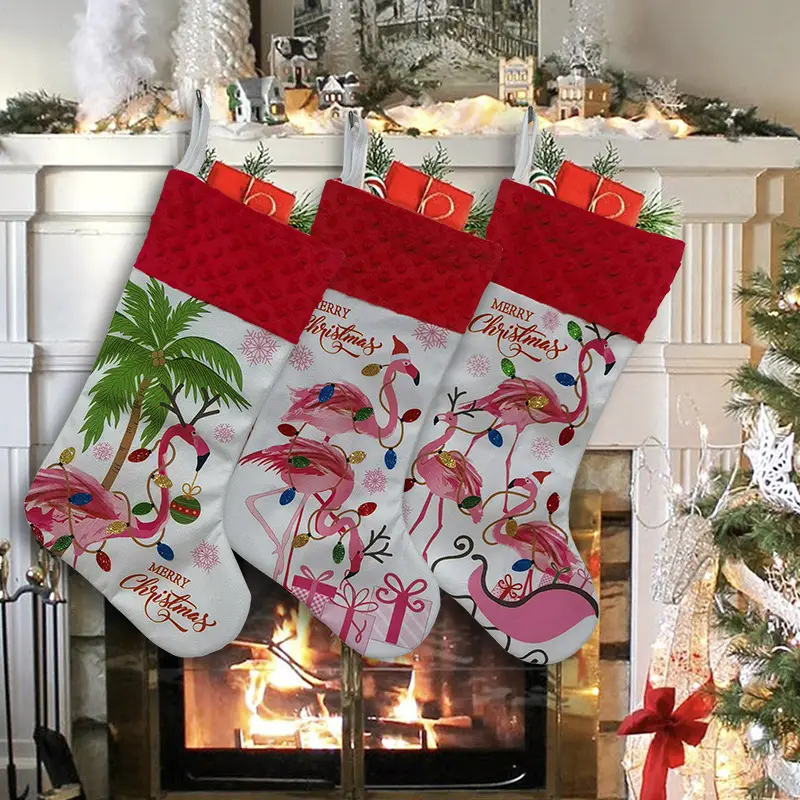 Christmas Stockings Set with Palm & Flower Design — feature 34