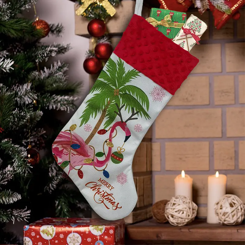 Christmas Stockings Set with Palm & Flower Design — feature 36