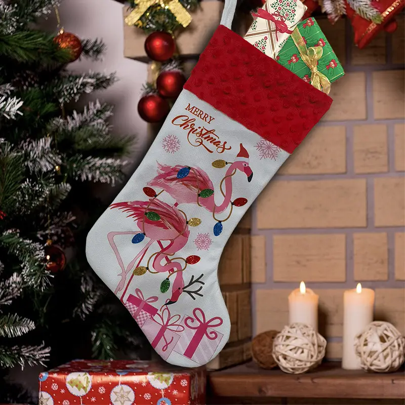 Christmas Stockings Set with Palm & Flower Design — feature 37