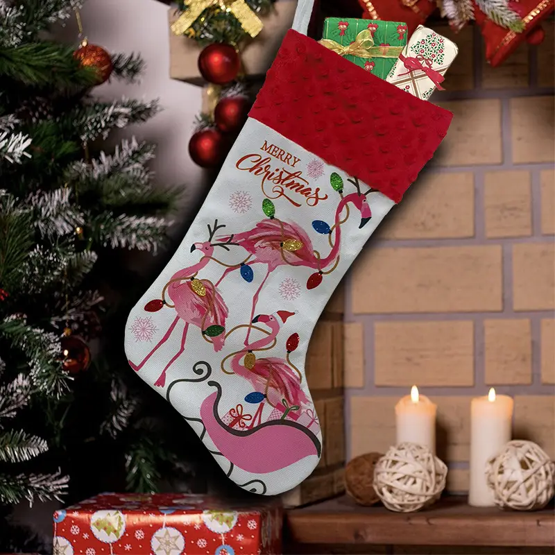 Christmas Stockings Set with Palm & Flower Design — feature 38