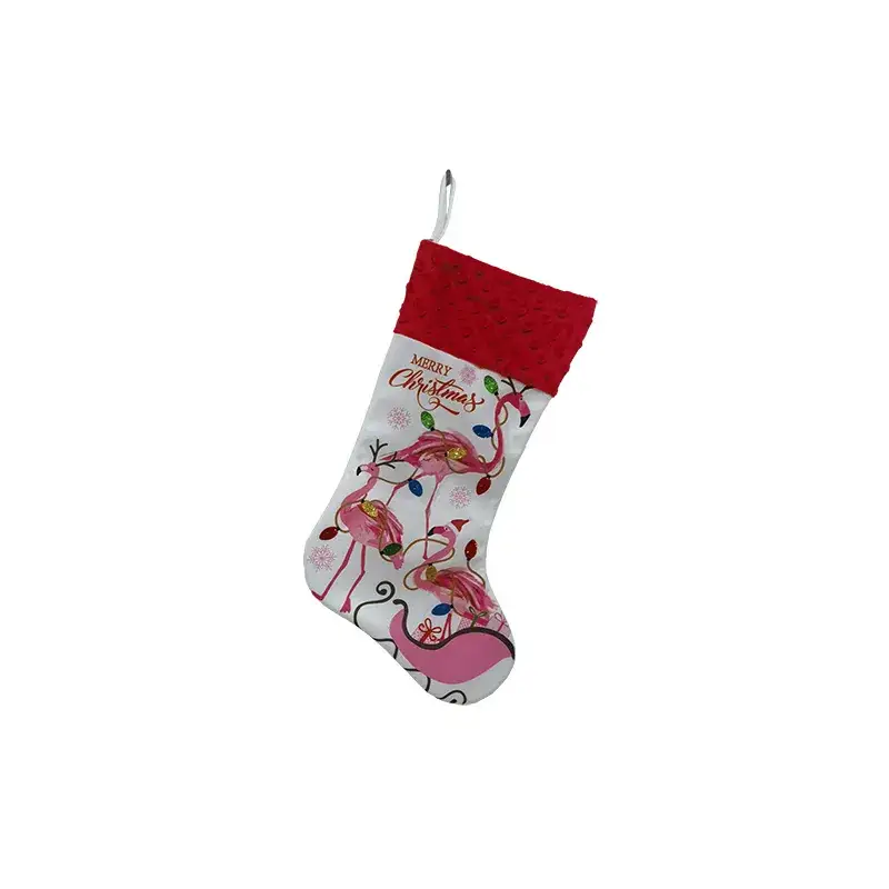 Christmas Stockings Set with Palm & Flower Design - Image 3