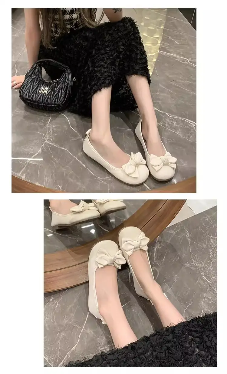 Foreign Trade Women's Shoes Shallow Mouth Casual Shoes 2025 Spring New Versatile Work Clothing Flats Flats Heel Korean Style Trade Shoes — feature 10