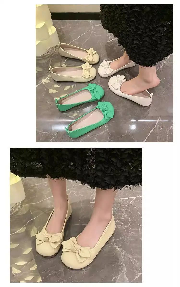 Foreign Trade Women's Shoes Shallow Mouth Casual Shoes 2025 Spring New Versatile Work Clothing Flats Flats Heel Korean Style Trade Shoes — feature 13