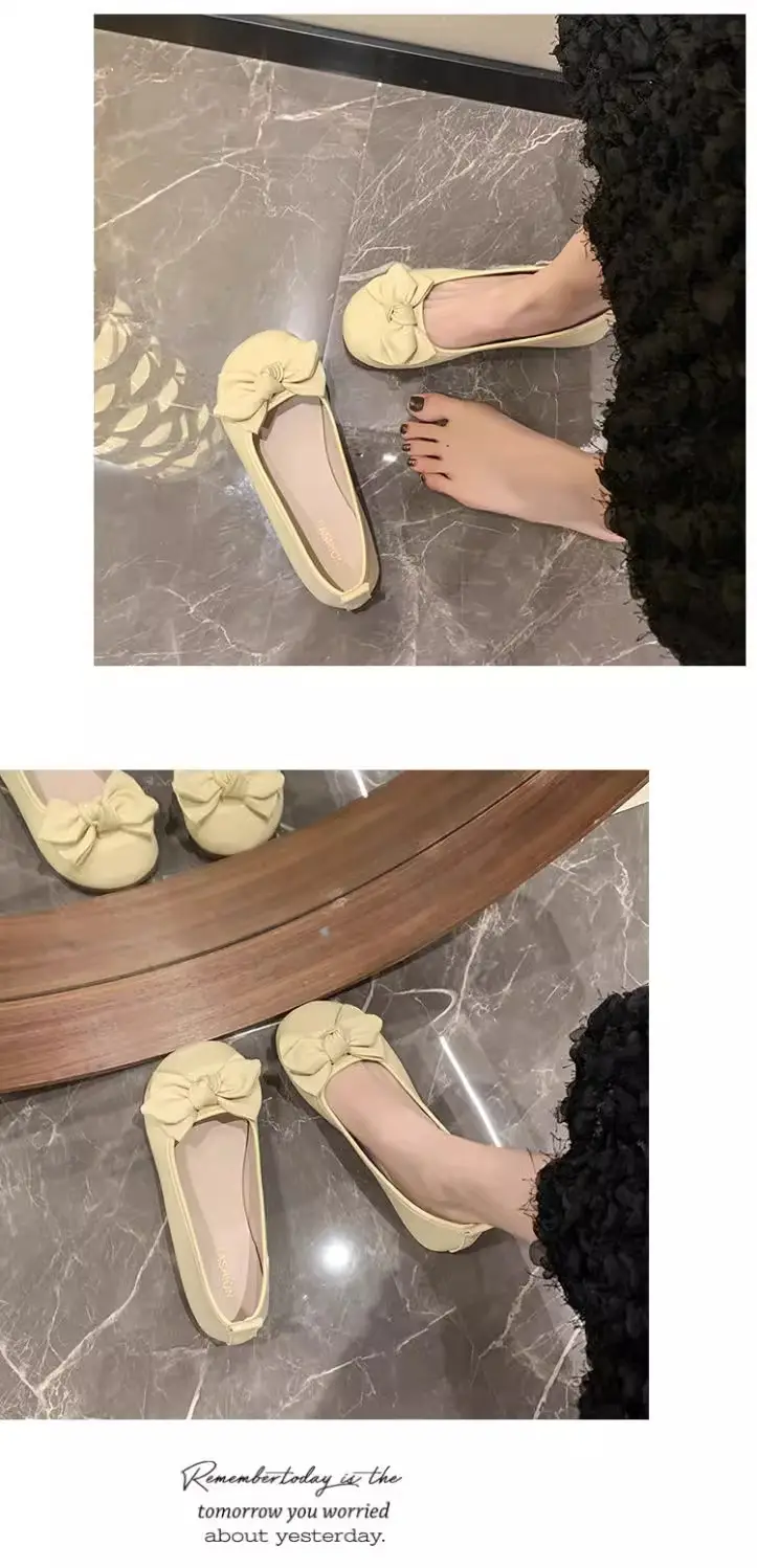 Foreign Trade Women's Shoes Shallow Mouth Casual Shoes 2025 Spring New Versatile Work Clothing Flats Flats Heel Korean Style Trade Shoes — feature 15