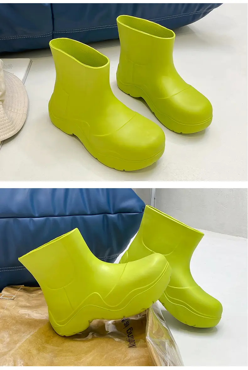 Internet Celebrity's Same Style Rain Boots, New Short Boots, Lightweight Thick-Soled Rubber Shoes for Students in Rainy Days, Waterproof, Non-Slip, Wear-Resistant Outdoor Water Shoes — feature 12