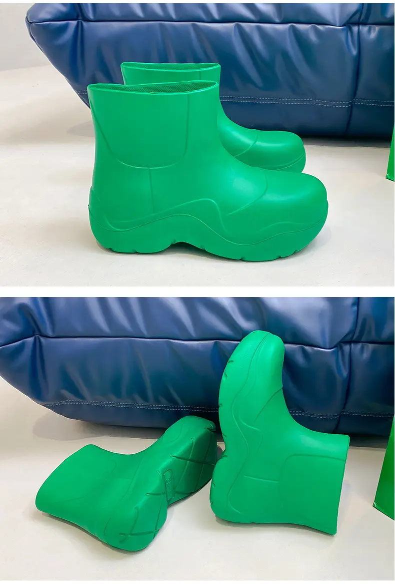 Internet Celebrity's Same Style Rain Boots, New Short Boots, Lightweight Thick-Soled Rubber Shoes for Students in Rainy Days, Waterproof, Non-Slip, Wear-Resistant Outdoor Water Shoes — feature 14
