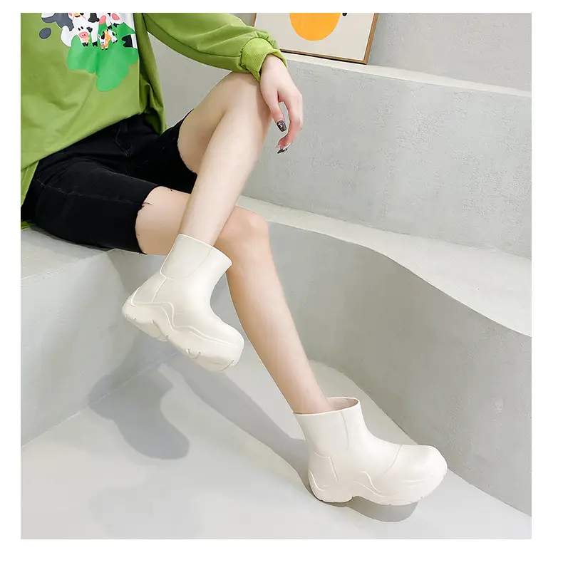 Internet Celebrity's Same Style Rain Boots, New Short Boots, Lightweight Thick-Soled Rubber Shoes for Students in Rainy Days, Waterproof, Non-Slip, Wear-Resistant Outdoor Water Shoes — feature 17