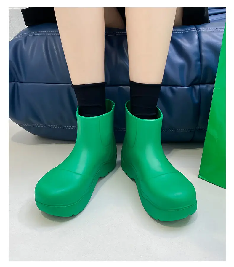Internet Celebrity's Same Style Rain Boots, New Short Boots, Lightweight Thick-Soled Rubber Shoes for Students in Rainy Days, Waterproof, Non-Slip, Wear-Resistant Outdoor Water Shoes — feature 19