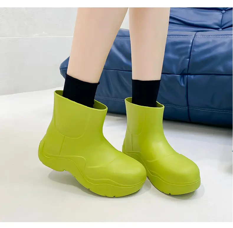 Internet Celebrity's Same Style Rain Boots, New Short Boots, Lightweight Thick-Soled Rubber Shoes for Students in Rainy Days, Waterproof, Non-Slip, Wear-Resistant Outdoor Water Shoes — feature 22