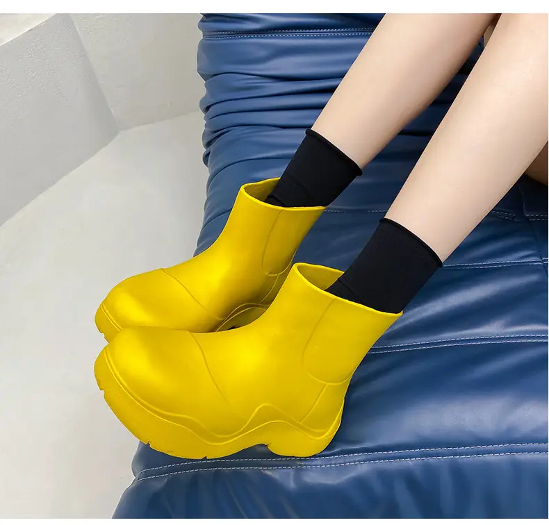Internet Celebrity's Same Style Rain Boots, New Short Boots, Lightweight Thick-Soled Rubber Shoes for Students in Rainy Days, Waterproof, Non-Slip, Wear-Resistant Outdoor Water Shoes — feature 23