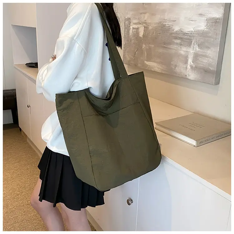 Large Capacity Beige Fabric Tote Bag for Women — feature 15